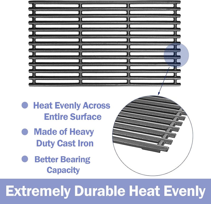 Utheer 17 inch Cast Iron Cooking Grate for Charbroil Tru Infrared 463255020 463242716 463242715 463276016 466242715 466242815 463257520, Replacement Grill Parts for Nexgrill 720-0882A - Image 4